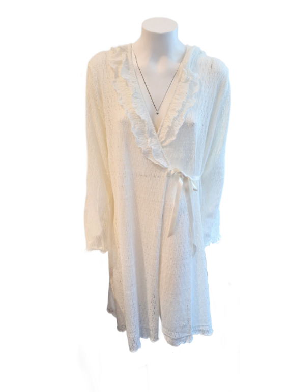 WOMEN'S CROSS DRESSING GOWN WITH LONG SLEEVES M-XL STAR CARPET